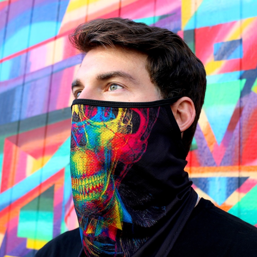 NEW Skull Neck Gaiter with Ear Loops Washable Mask